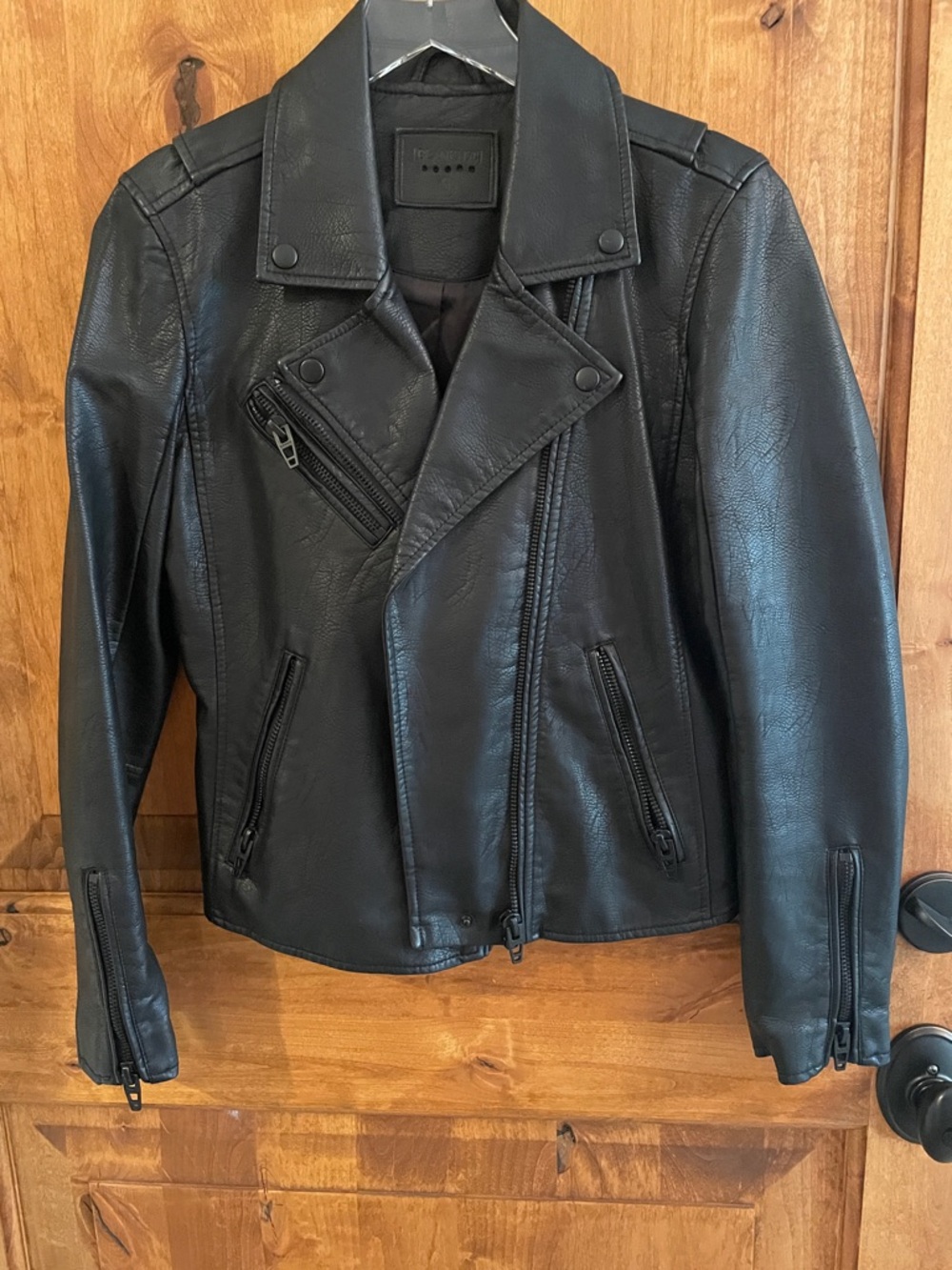 BLANKNYC Black Faux Leather Moto Jacket Size Small - NWOT Vegan Biker